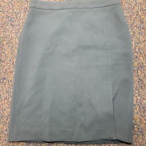 Green/Gray Split knee Pencil Skirt